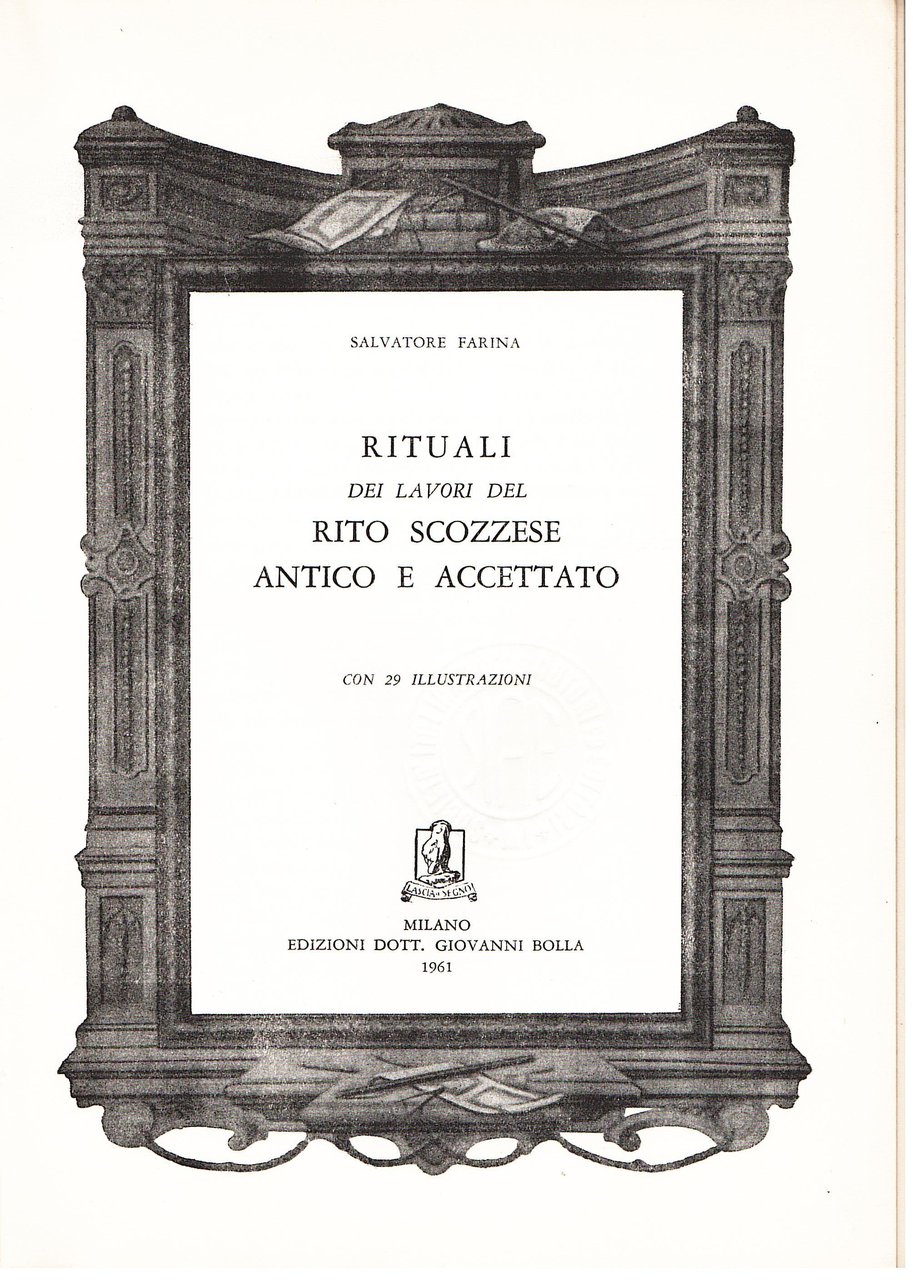 Rituale dei lavori del Rito Scozzese antico e accettato