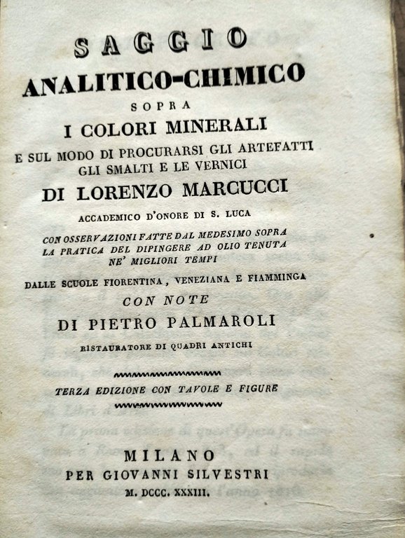 Saggio analitico-chimico sopra i colori minerali e sul modo di … | Immagine Gallery 1