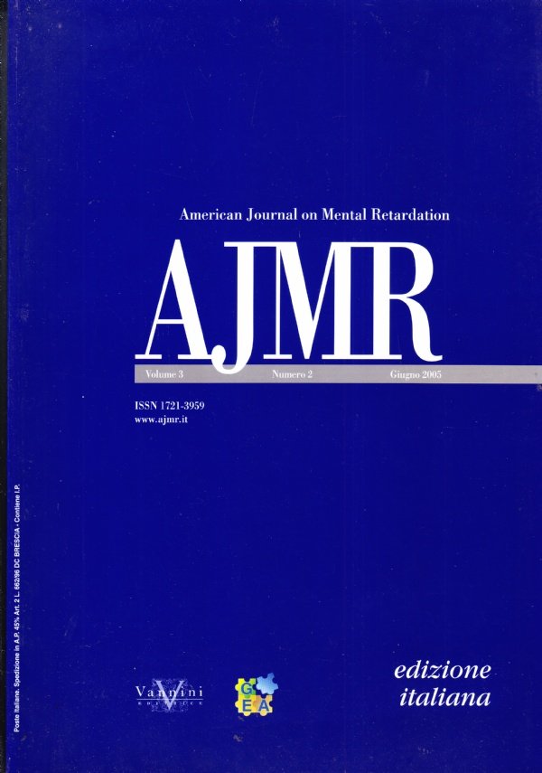 AJMR giugno 2005. American Journal on Mental Retardation - EDIZIONE …