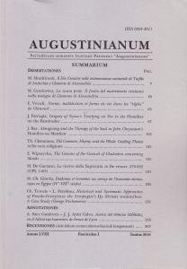 Augustinianum Annus LVIII, Fasciculus I, Iunius 2018