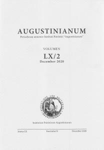 Augustinianum Annus LX, Fasciculus II, December 2020