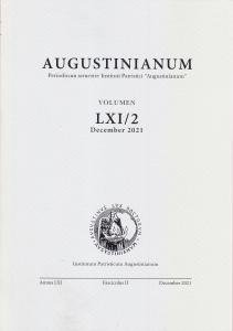 Augustinianum Annus LXI, Fasciculus I, Iunius 2021