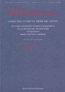 Biblioteca anno II n. 2 - ottobre 2003. I passi …