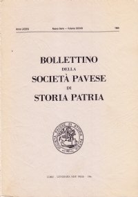 Bollettino della Società Pavese di Storia Patria Anno LXXXVI, 1986