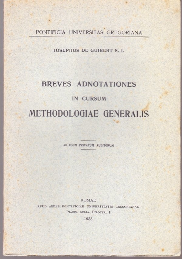 Breves adnotationes in cursum methodologiae generalis