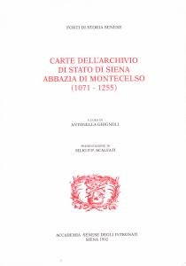 Carte dell'Archivio di Stato di Siena. Abbazia di Montecelso (1071-1255)