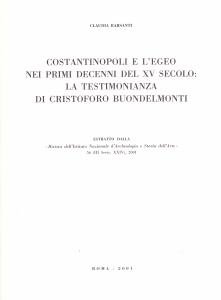 Costantinopoli e l'Egeo nei primi decenni del XV secolo: la …