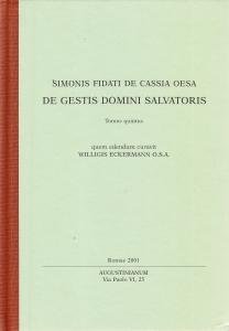 De gestis Domini Salvatoris. Tomus quintus