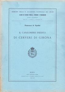 Il Canzoniere inedito di Cerverì di Girona