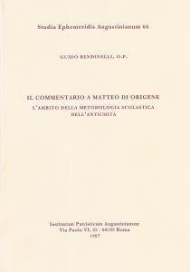 Il Commentario a Matteo di Origene. L'ambito della metodologia scolastica …