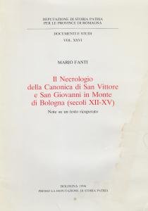 Il Necrologio della Canonica di San Vittore e San Giovanni …