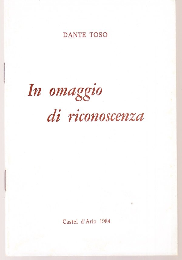 In omaggio di riconoscenza