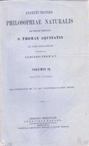 Institutiones philosophiae naturalis secundum principia S. Thomae Aquinatis. Volumen II