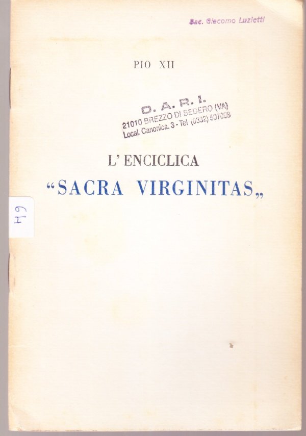 L'enciclica "Sacra Virginitas"