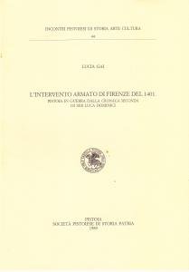 L'intervento armato di Firenze del 1401. Pistoia in guerra dalla …