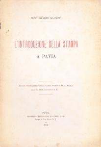 L'introduzione della stampa a Pavia