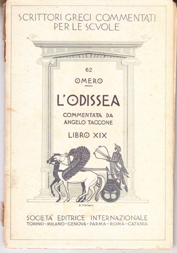L'Odissea commentata da Angelo Taccone. Libro XIX