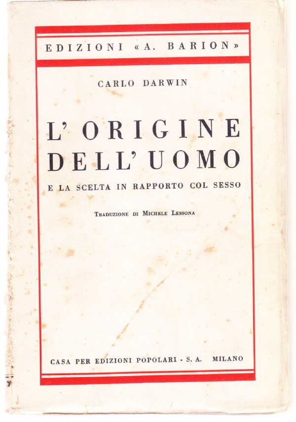 L'origine dell'uomo e la scelta in rapporto col sesso