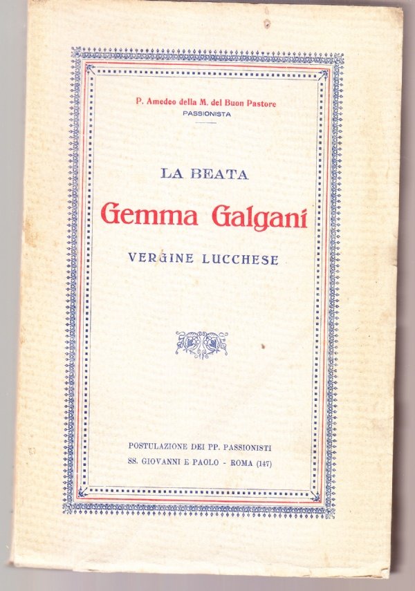 La beata Gemma Galgani vergine lucchese