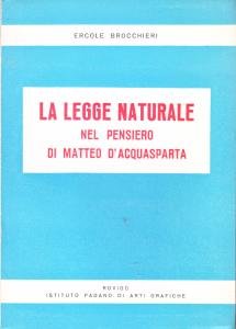 La legge naturale nel pensiero di Matteo d'Acquasparta