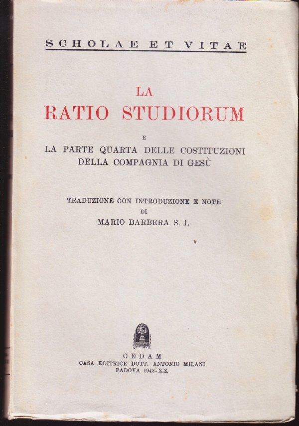 La Ratio Studiorum e la parte quarta delle Costituzioni della …