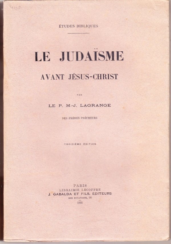 Le judaisme avant Jésus-Christ