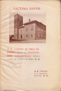 Lectura Dantis. Il canto III dell'Inferno letto da Alessandro Chiappelli …