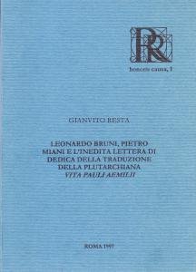 Leonardo Bruni, Pietro Miani e l'inedita lettera di dedica della …