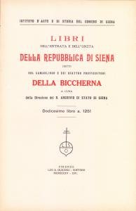 Libri dell'entrata e dell'uscita della Repubblica di Siena detti del …