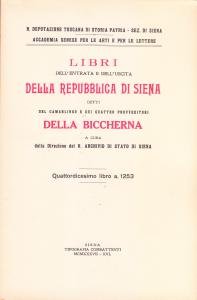 Libri dell'entrata e dell'uscita della Repubblica di Siena detti del …