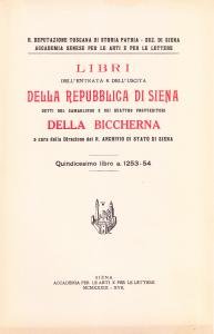 Libri dell'entrata e dell'uscita della Repubblica di Siena detti del …