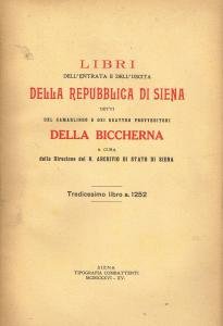 Libri dell'entrata e dell'uscita della Repubblica di Siena detti del …