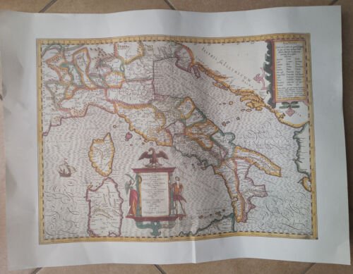 Mappa Italia antiqua Philippo Cluvero Borusso designatore - STAMPA