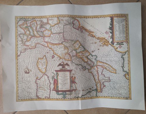 Mappa Italia antiqua Philippo Cluvero Borusso designatore - STAMPA
