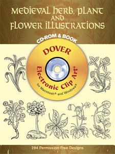 Medieval herb, plant and flower illustrations