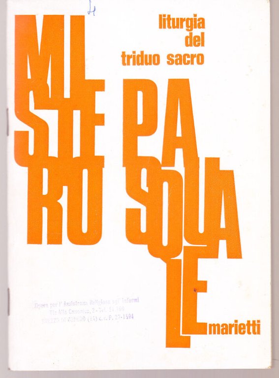 Mistero pasquale. Liturgia del triduo sacro