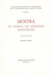 Mostra di codici ed edizioni dantesche