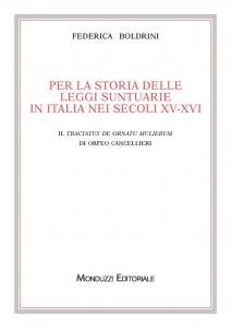 Per la storia delle leggi suntuarie in Italia nei secoli …