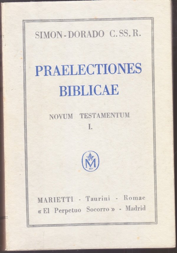 Praelectiones biblicae Novum Testamentum I
