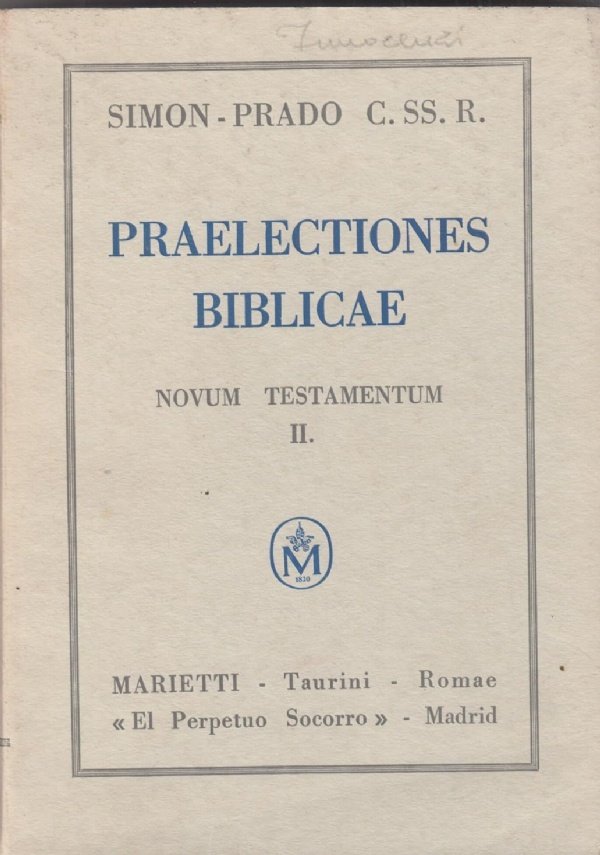 Praelectiones biblicae Novum Testamentum II