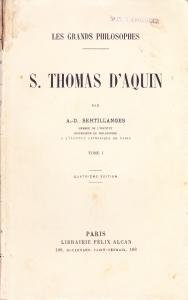 S. Thomas d'Aquin Tome I