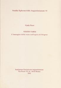 Vestis varia. L'immagine della veste nell'opera di Origene