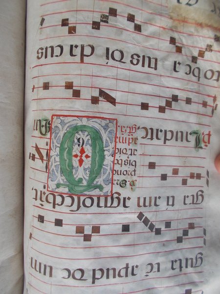 Antifonario spagnolo manoscritto su pergamena