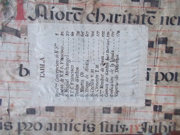 Antifonario spagnolo manoscritto su pergamena