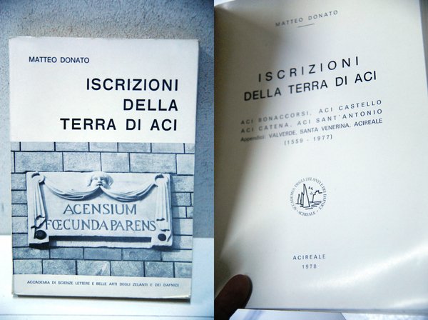 iscrizioni della terra di aci bonaccorsi castello catena sant'antonio valverde …