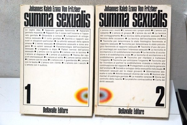 summa sexualis 2 voll. opera cpl. NUOVI