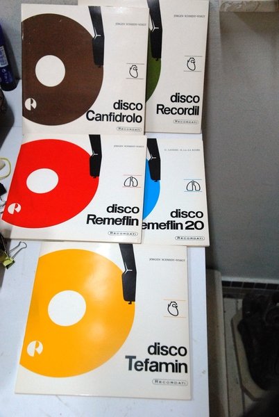 5 dischi medici 45 giri NUOVI disco canfidrolo recordil remeflin …
