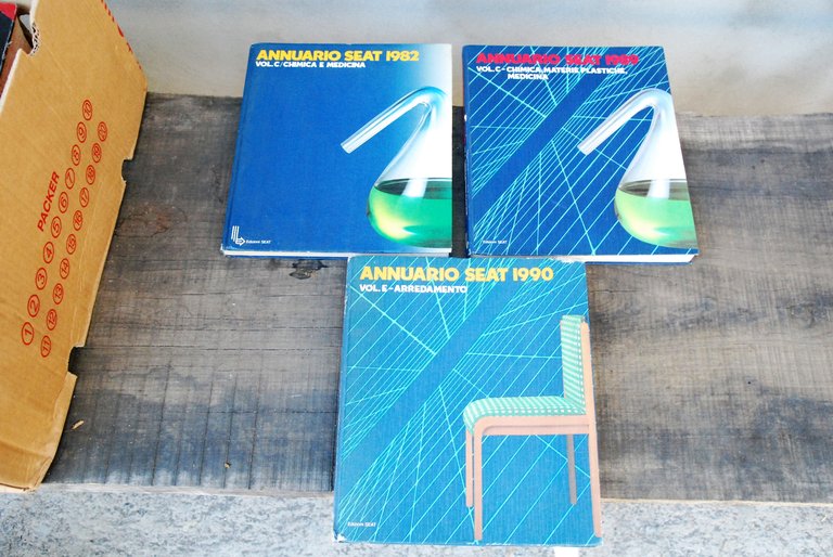 1982 vol. c chimica medicina 1989 materie plastiche 1990 vol. e arredamento