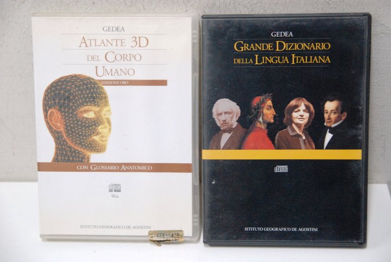 2 dvd atlante 3d corpo umano e grande dizionario della lingua italiana