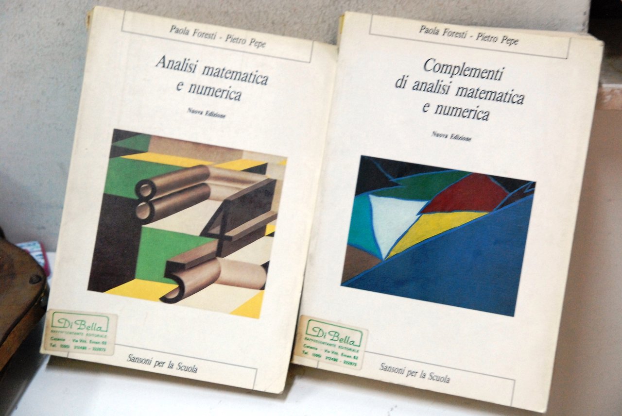 2 voll. analisi matematica e numerica e complementi di analisi …